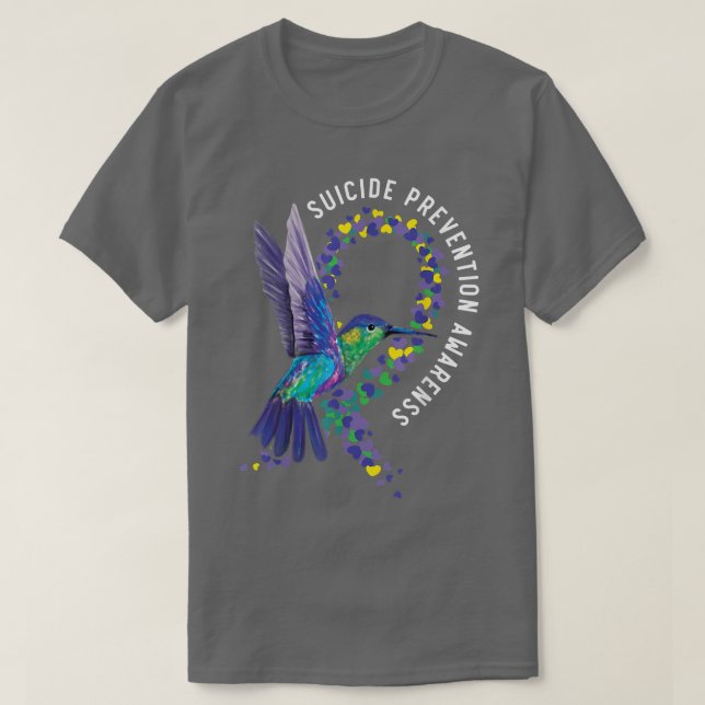 Medvetenhet om förebyggande av självmord Psykisk h T Shirt (Design framsida)
