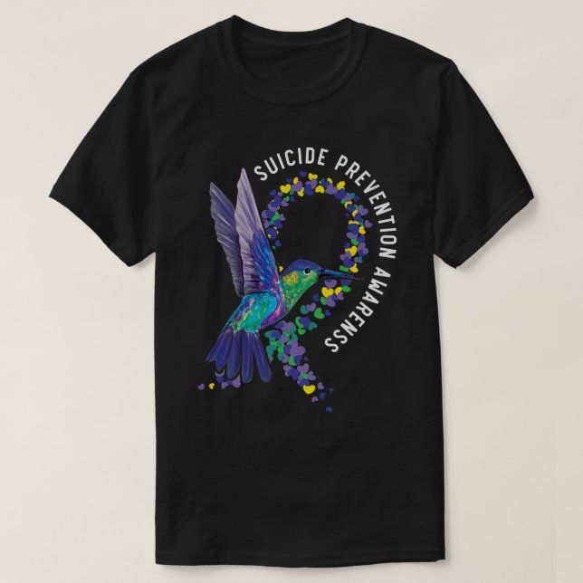 Medvetenhet om förebyggande av självmord Psykisk h T Shirt (Design framsida)