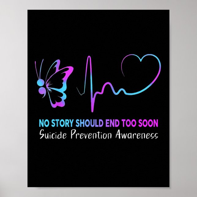 Medvetenhet om förebyggande av självmord Semikolon Poster (Framsidan)