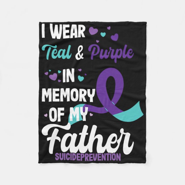 Medvetenhet om förebyggande av självmord till minn fleecefilt (Framsidan)