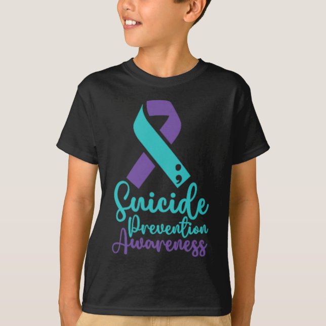 Medvetenhet om förebyggande av självmordsattacker  t shirt (Framsida)
