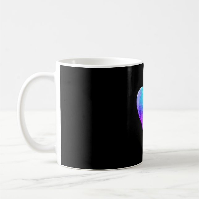Medvetenhet om förebyggande teal &amp; lila semiko kaffemugg (Vänster)