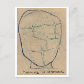 Medvetenhet om förgänglighet. vykort