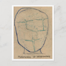 Medvetenhet om förgänglighet. vykort