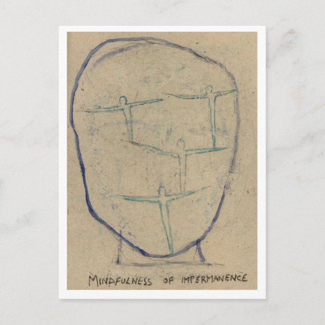 Medvetenhet om förgänglighet. vykort (Framsida)