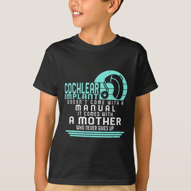 Medvetenhet om förlorad hörsel Mor Cochlear Implan T Shirt (Framsida)