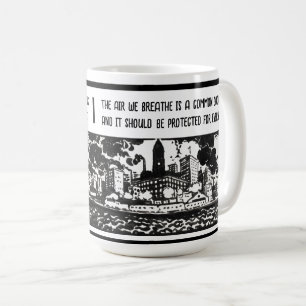 Medvetenhet om föroreningar i luft Modern Trendig Kaffemugg