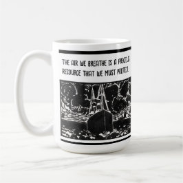 Medvetenhet om föroreningar i luft Modern Trendig Kaffemugg