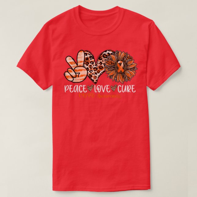 Medvetenhet om fredsmässighet i Kärlek Cure Sunrol T Shirt (Design framsida)