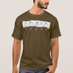 Medvetenhet om fredsteckenets språk AUSLAN och BSL T Shirt