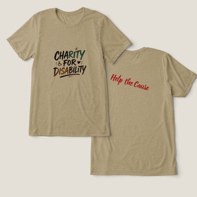 Medvetenhet om funktionsnedsättning t shirt (Design fram och bak)