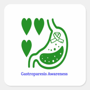 Medvetenhet om gastropares fyrkantigt klistermärke