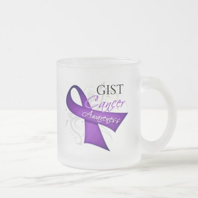 Medvetenhet om GIST Cancer med rullande band Frostad Glasmugg (Höger)
