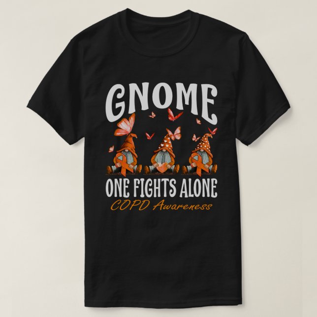 Medvetenhet om Gnome One Fight Ensam COPD T Shirt (Design framsida)