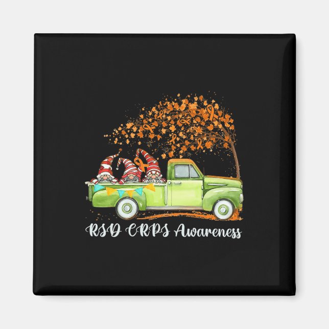 Medvetenhet om Gnomes Riding Lastbil Rsd Crps Magnet (Framsidan)