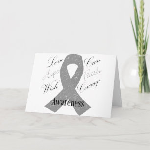 Medvetenhet om grått- och hjärncancer kort