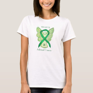 Medvetenhet om Grönt vid cancer Ribbon Angel Shirt T