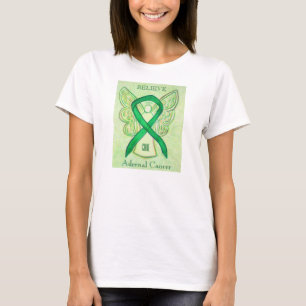 Medvetenhet om Grönt vid cancer Ribbon Angel Shirt T