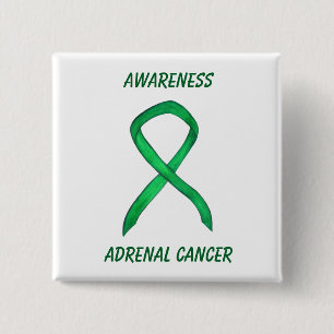 Medvetenhet om Grönten mot cancer Ribbon Pin Knapp