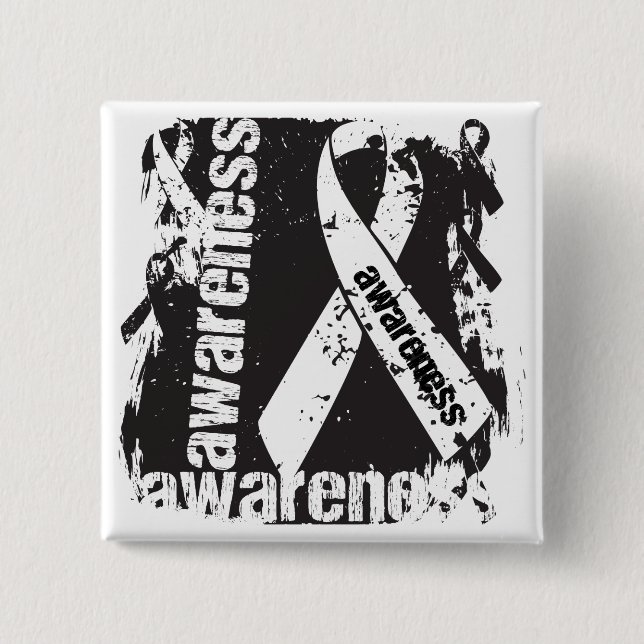 Medvetenhet om Grunge Lung Cancer Knapp (Framsida)