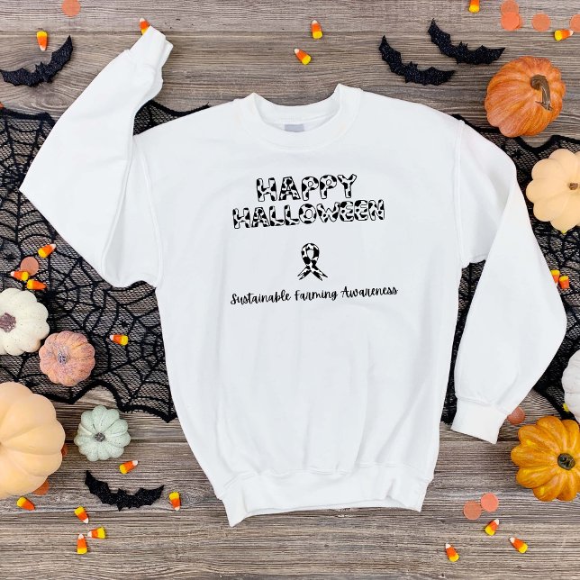 Medvetenhet om hållbart jordbruk i happy halloween t shirt (Skapare uppladdad)