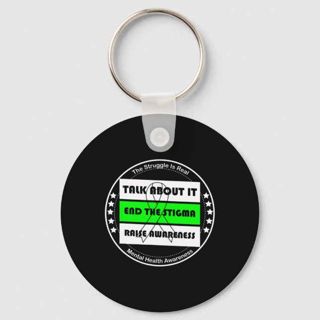 Medvetenhet om hälso- och sjukvård Psykisk hälsa M Nyckelring (Framsida)