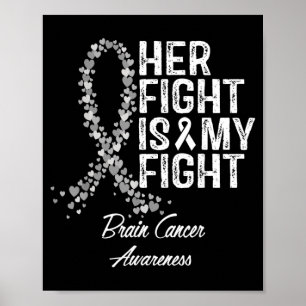 Medvetenhet om hjärncancer Hennes kamp är min kamp Poster