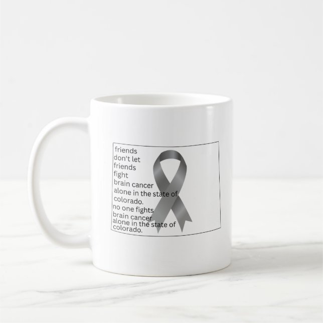 Medvetenhet om hjärncancer i Colorado  Kaffemugg (Vänster)