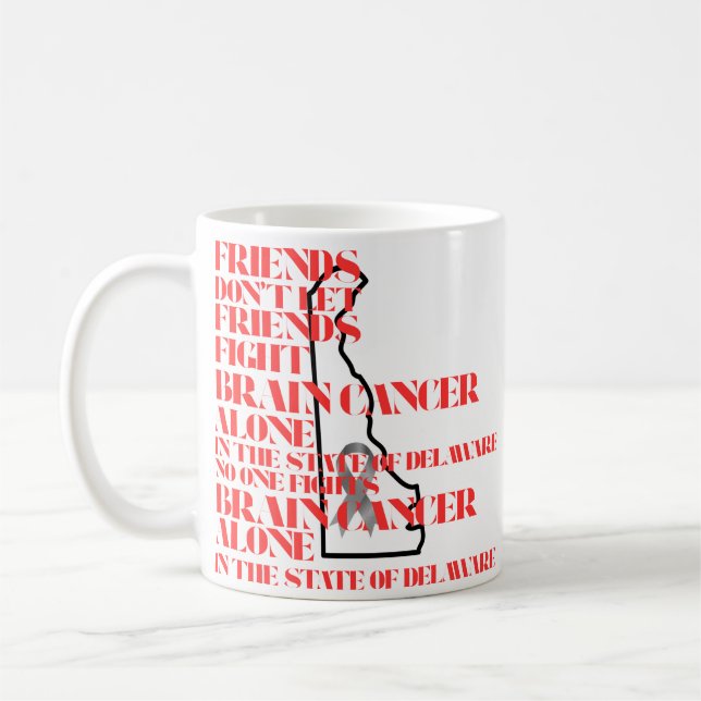 Medvetenhet om hjärncancer i Delaware  Kaffemugg (Vänster)