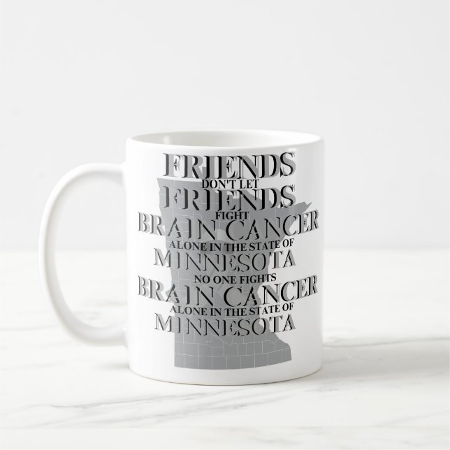 Medvetenhet om hjärncancer i Minnesota  Kaffemugg (Vänster)