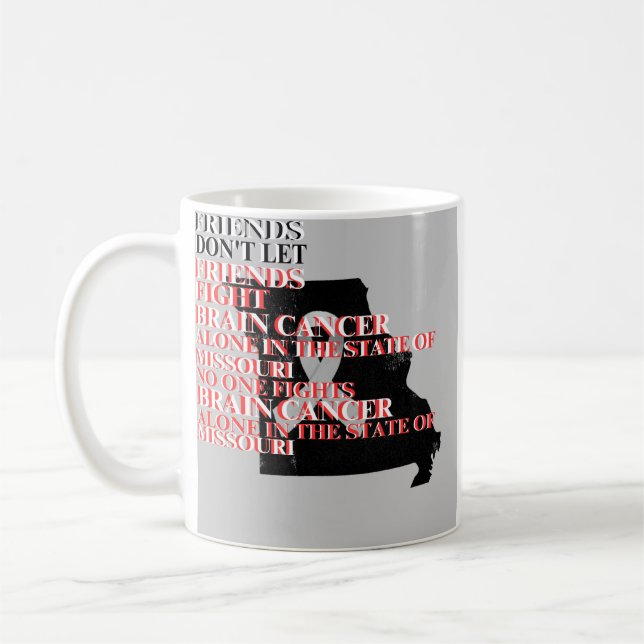 Medvetenhet om hjärncancer i Missouri  Kaffemugg (Vänster)