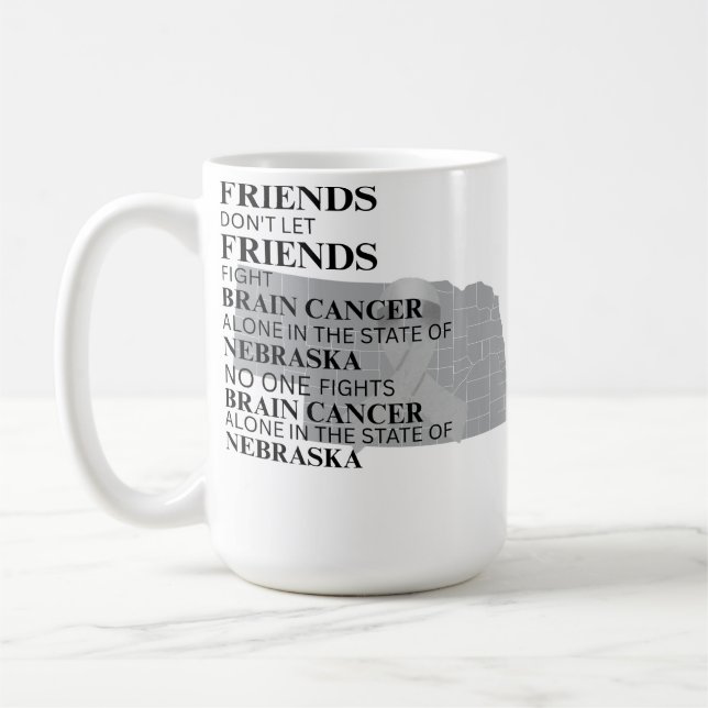 Medvetenhet om hjärncancer i Nebraska  Kaffemugg (Vänster)