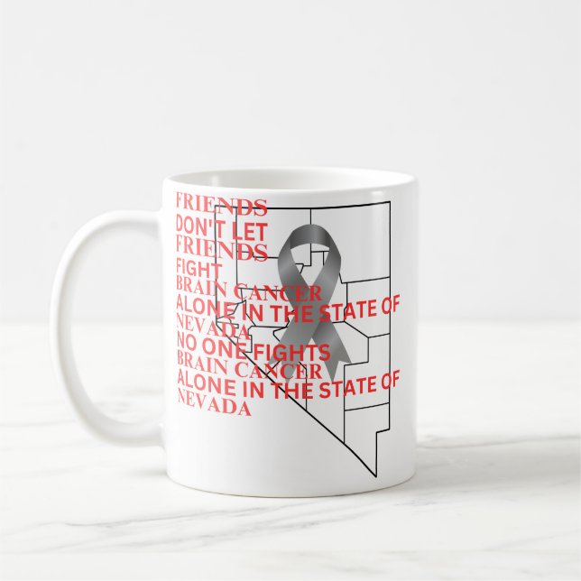 Medvetenhet om hjärncancer i Nevada Kaffemugg (Vänster)
