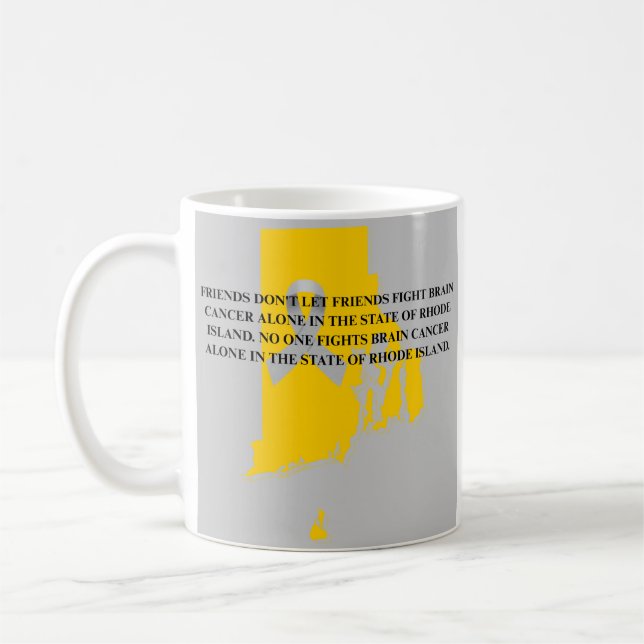 Medvetenhet om hjärncancer i Rhode Island  Kaffemugg (Vänster)