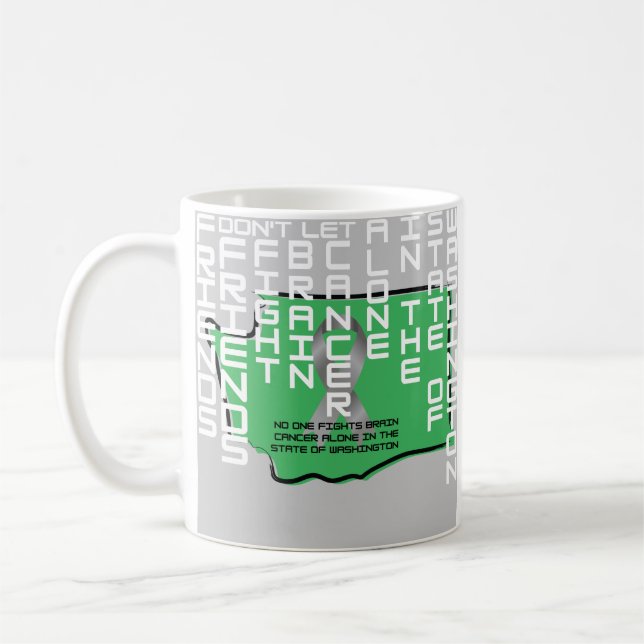 Medvetenhet om hjärncancer i Washington  Kaffemugg (Vänster)