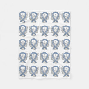 Medvetenhet om hjärncancer Ribbon Ull Chemo Blanke Fleecefilt