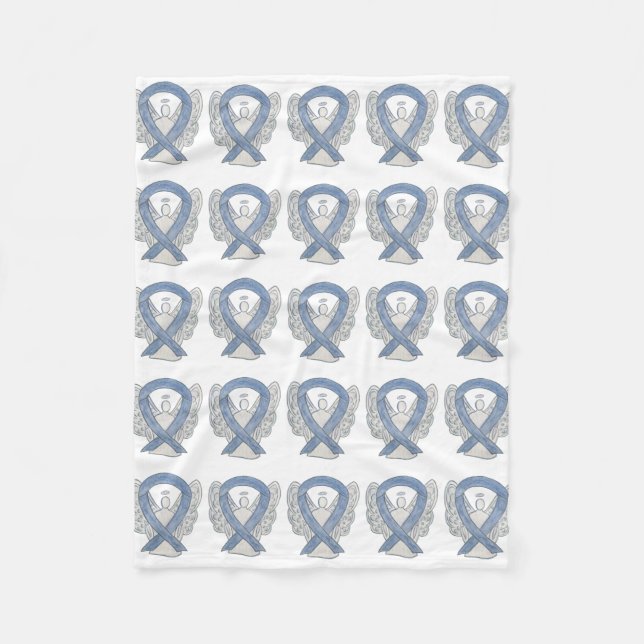 Medvetenhet om hjärncancer Ribbon Ull Chemo Blanke Fleecefilt (Framsidan)