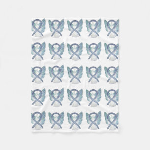 Medvetenhet om hjärncancer Ribbon Ull Chemo Blanke Fleecefilt