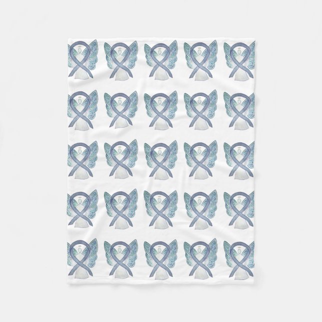 Medvetenhet om hjärncancer Ribbon Ull Chemo Blanke Fleecefilt (Framsidan)