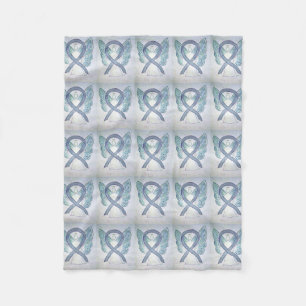 Medvetenhet om hjärncancer Ribbon Ull Chemo Blanke Fleecefilt