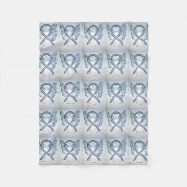Medvetenhet om hjärncancer Ribbon Ull Chemo Blanke Fleecefilt (Framsidan)