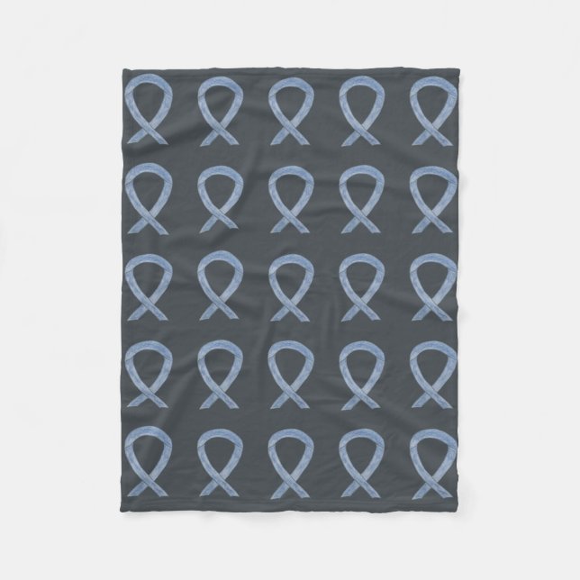 Medvetenhet om hjärncancer Ribbon Ull Chemo Blanke Fleecefilt (Framsidan)