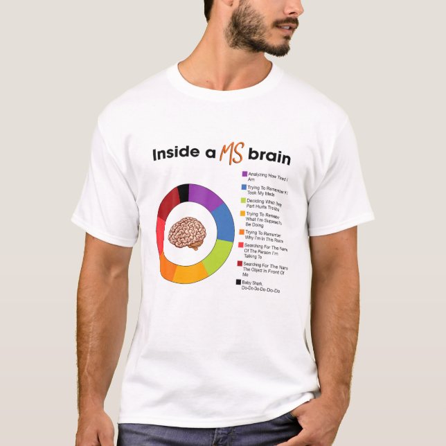 Medvetenhet om hjärnskleros i Många T Shirt (Framsida)