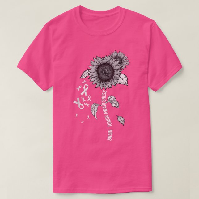 Medvetenhet om hjärntumör Cancer Brin Cancer Sunfl T Shirt (Design framsida)