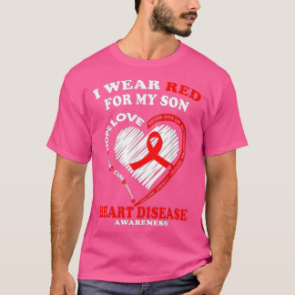 Medvetenhet om hjärtsjukdom I Bära Red för min son T Shirt