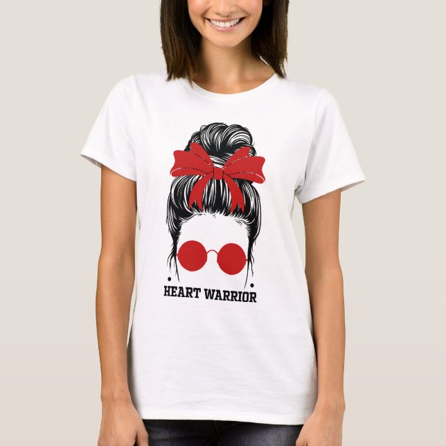 Medvetenhet om hjärtsjukdom t shirt (Framsida)