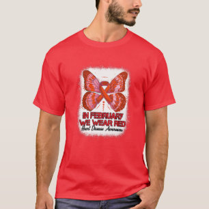 Medvetenhet om hjärtsjukdomar i februari Vi Bära R T Shirt