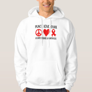 Medvetenhet om hjärtsjukdomar i Kärlek Manar Kvinn Hoodie