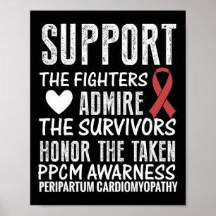 Medvetenhet om hjärtsjukdomar Kvinnor i rött band Poster
