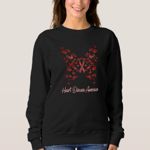 Medvetenhet om hjärtsjukdomar Månad Kvinnofjäril T Shirt